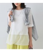 【インディヴィ/INDIVI】の【洗える】裾シアー半袖トップス ホワイト|ID: prp329100004745326 ipo3291000000034303707