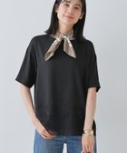 【インディヴィ/INDIVI】の【洗える】裾シアー半袖トップス ブラック|ID: prp329100004745326 ipo3291000000034303711