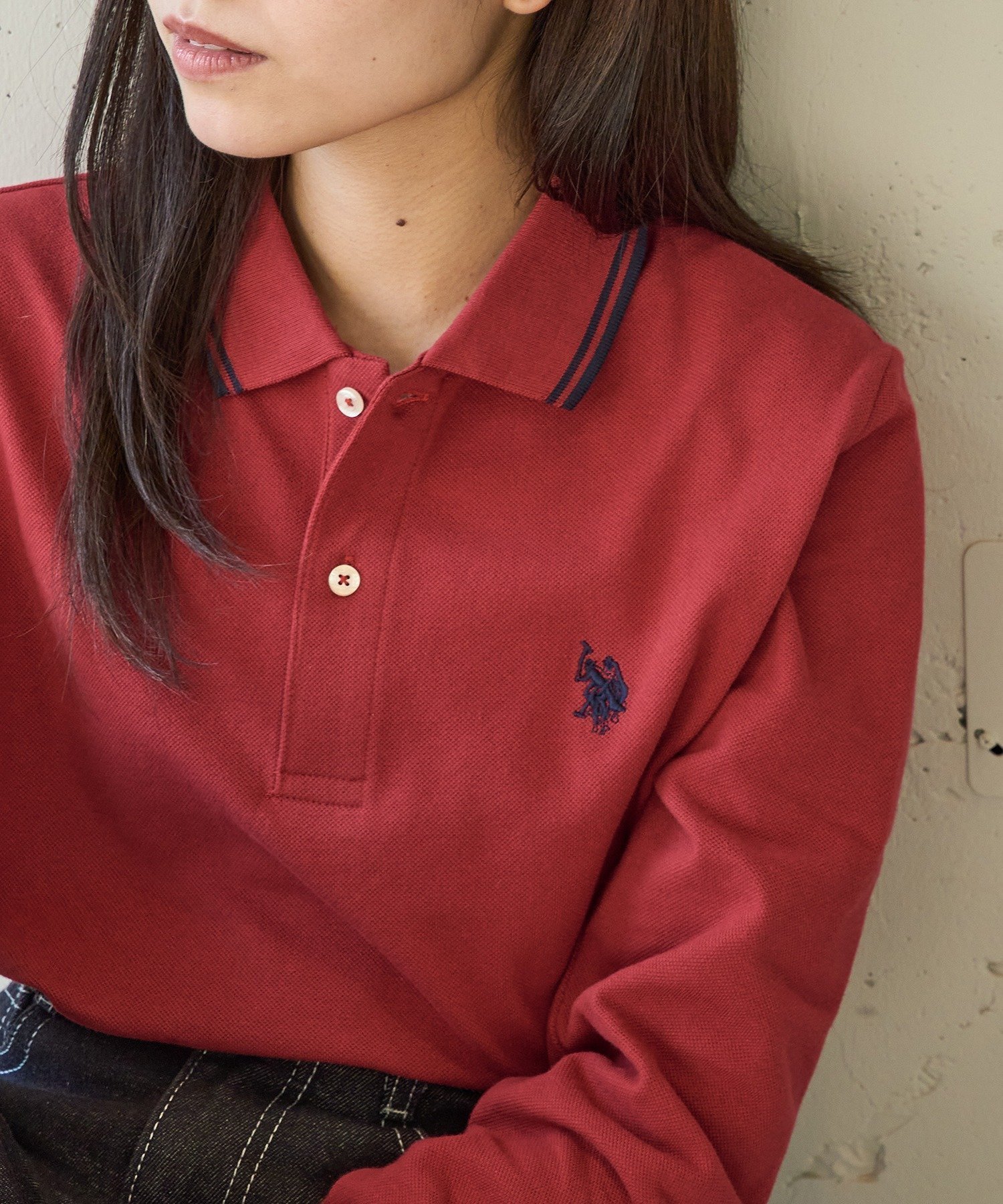 【セットアップセブン/SETUP7】のU.S. POLO ASSN./ティップラインロングスリーブポロシャツ ユニセックス インテリア・キッズ・メンズ・レディースファッション・服の通販 founy(ファニー) 　ファッション　Fashion　レディースファッション　Fashion for Women　トップス・カットソー　Cut & Sew Tops　シャツ・ブラウス・オフィスカジュアル　Elegant Blouses & Button-Ups　ポロシャツ・きれいめカジュアル　Smart-Casual Polo Tops　アクセサリー　Fashion Accessories　カーゴパンツ　Cargo Pants, Utility Pants　クラシカル　Classical, Vintage-Inspired　シンプル　Simple, Minimal　ジャケット　Jacket, Outerwear　スタイリッシュ　Stylish, Fashionable　スポーツ　Sports, Activewear　セットアップ　Set-Up, Coordinated Outfit　タートルネック　Turtleneck, High Neck　トレンド　Trend, Trending Now　ベーシック　Basic, Essential　ボトム　Bottoms, Lower Wear　メンズ　Men's, Menswear　リラックス　Relax, Relaxed Fit　ワンポイント　One Point, Statement Accent　再入荷　Restock / Back in Stock　おすすめ　Recommended / Our Picks　エレガント 上品　Elegant　RED|ID: prp329100004745358 ipo3291000000034304174