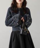 【ラジュール/Lajour】の2wayパール袖ニットカーディガン グレー|ID: prp329100004745478 ipo3291000000034306159