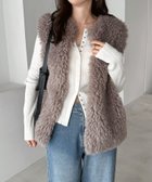 【アンドミー/andme】のシープ風 ファー ベスト モカブラウン|ID: prp329100004745488 ipo3291000000034725696