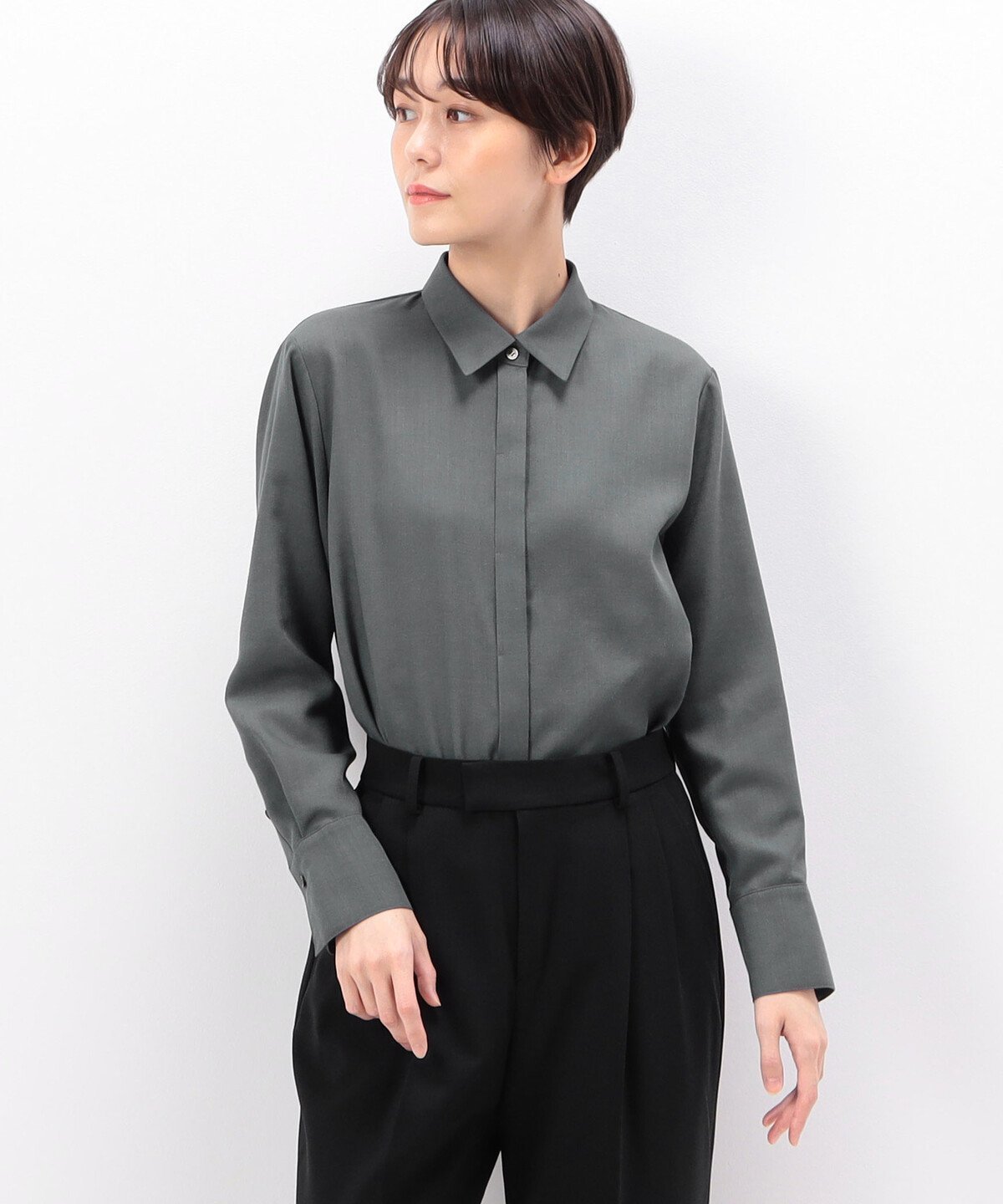 【コムサ/COMME CA】のビエラ シャツ インテリア・キッズ・メンズ・レディースファッション・服の通販 founy(ファニー) 　ファッション　Fashion　レディースファッション　Fashion for Women　トップス・カットソー　Cut & Sew Tops　シャツ・ブラウス・オフィスカジュアル　Elegant Blouses & Button-Ups　タートルネック　Turtleneck, High Neck　長袖　Long Sleeve, Full Sleeve　04:グレー|ID: prp329100004745505 ipo3291000000034306629