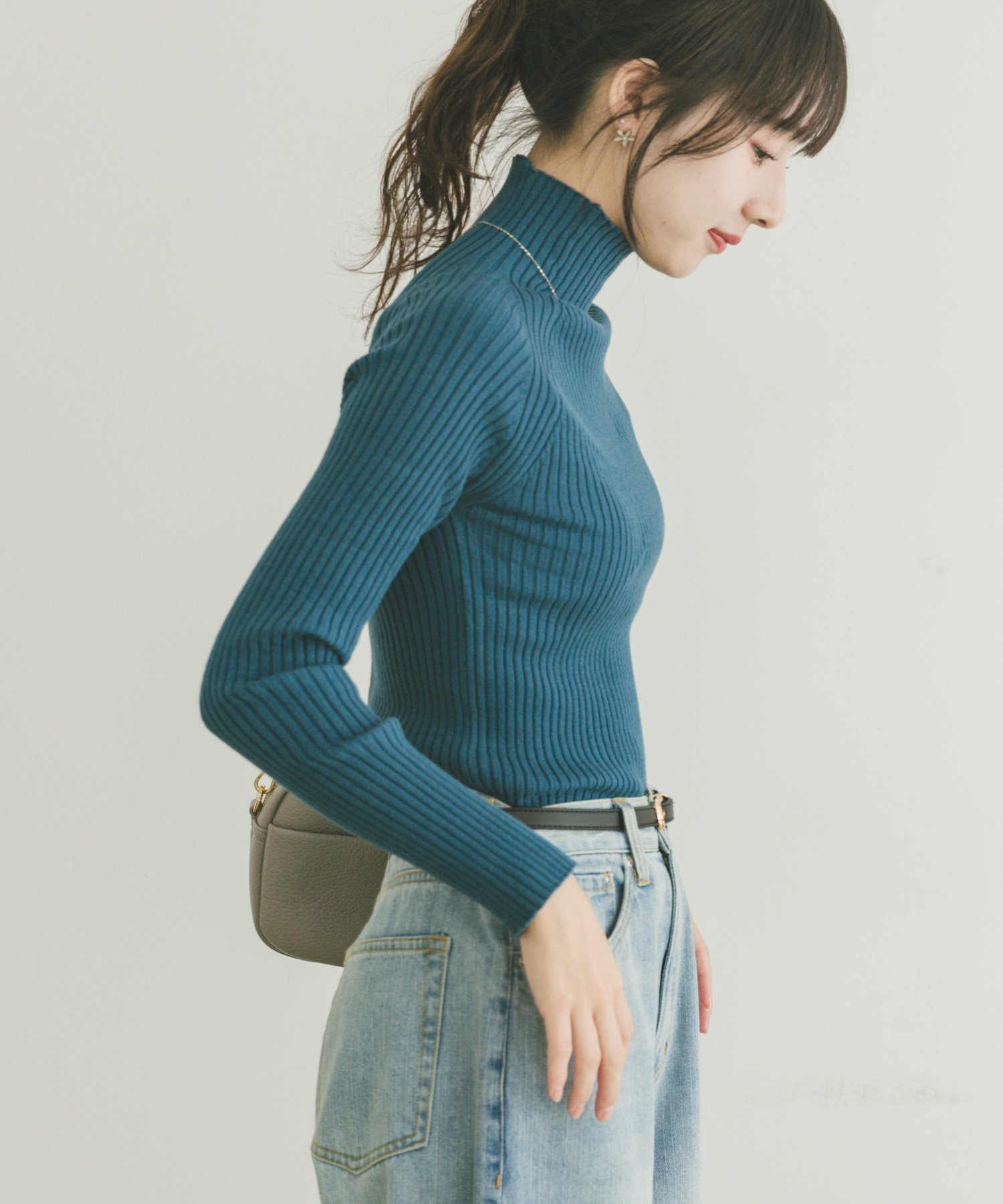 【アイテムズアーバンリサーチ/ITEMS URBAN RESEARCH】の『洗濯可』モチモチハイネックリブニット インテリア・キッズ・メンズ・レディースファッション・服の通販 founy(ファニー)  ファッション Fashion レディースファッション Fashion for Women トップス・カットソー Cut & Sew Tops ニット Knit Tops & Sweaters 2025年 2025 2025-2026秋冬・A/W Autumn/Winter 2025–26 AW25–26 冬 Winter / This Winter インナー Innerwear カーディガン Cardigan, Knitwear ジャケット Jacket, Outerwear A/W・秋冬 Autumn/Winter BLU|ID: prp329100004745511 ipo3291000000034306682