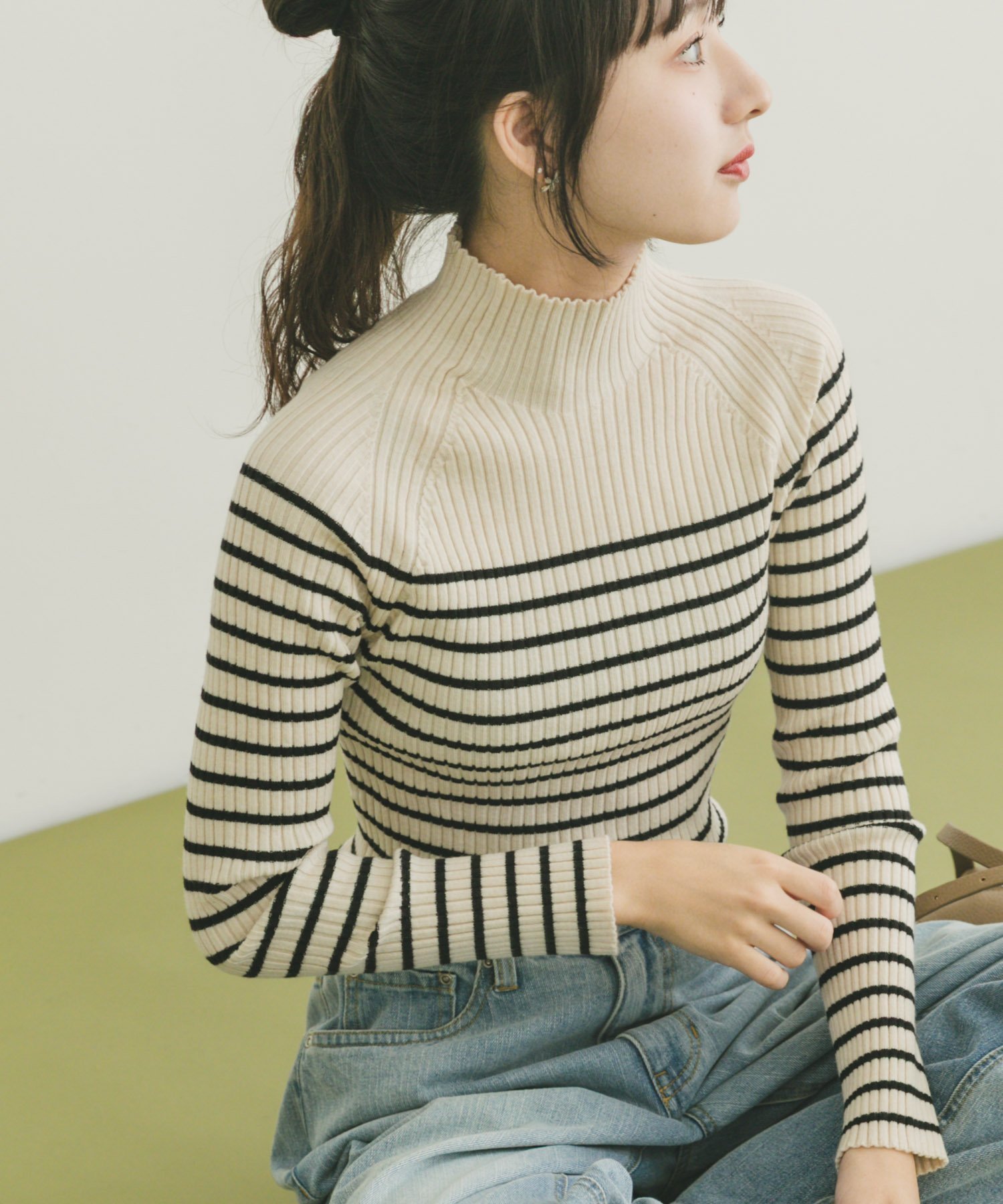 【アイテムズアーバンリサーチ/ITEMS URBAN RESEARCH】の『洗濯可』モチモチハイネックリブニット インテリア・キッズ・メンズ・レディースファッション・服の通販 founy(ファニー)  ファッション Fashion レディースファッション Fashion for Women トップス・カットソー Cut & Sew Tops ニット Knit Tops & Sweaters 2025年 2025 2025-2026秋冬・A/W Autumn/Winter 2025–26 AW25–26 冬 Winter / This Winter インナー Innerwear カーディガン Cardigan, Knitwear ジャケット Jacket, Outerwear A/W・秋冬 Autumn/Winter BORDER|ID: prp329100004745511 ipo3291000000034306684