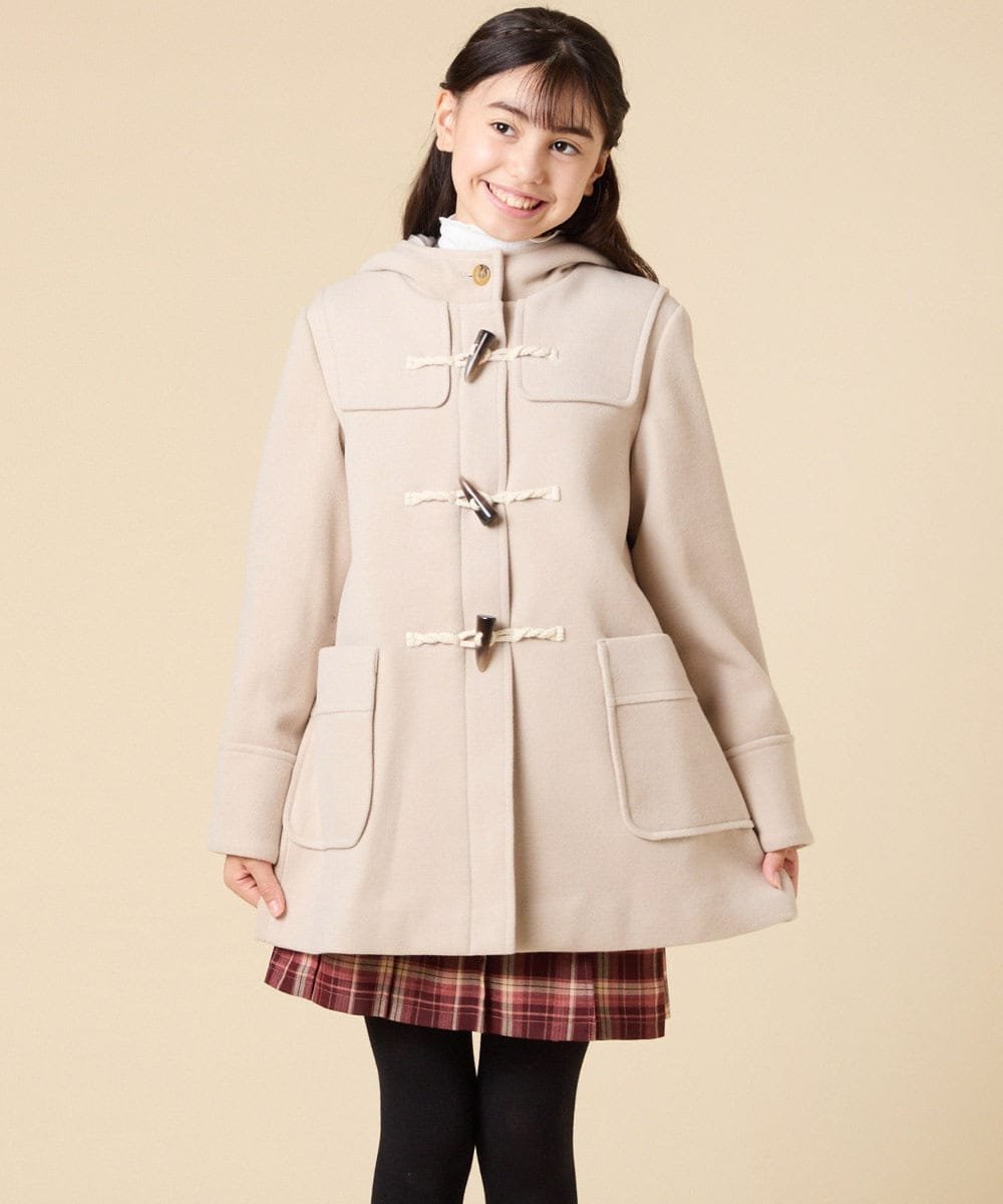 【アー ヴェー ヴェー/a.v.v / KIDS】の100-160 【アウター人気NO.1】【選べる5色展開/お家で洗える】ライトフェイクウールダッフルコート インテリア・キッズ・メンズ・レディースファッション・服の通販 founy(ファニー) 　ファッション　Fashion　キッズファッション　Fashion for Kids　アウター　Coat Outerwear /Kids　洗える　Machine Washable　シンプル　Simple, Minimal　ダッフルコート　Duffle Coat, Toggle Coat　チェック　Check, Plaid, Tartan　トレンド　Trend, Trending Now　定番　Standard, Basic Item　人気　Popular, Best Seller　フォーマル　Formal, Dressy　フロント　Front, Front Design　ボトム　Bottoms, Lower Wear　ポケット　Pocket, Pocket Detail　防寒　Cold Protection, Winter-Ready　ミドル　Middle Length, Mid Height　楽ちん　Easy Fit, Comfortable　冬　Winter / This Winter　A/W・秋冬　Autumn/Winter　再入荷　Restock / Back in Stock　おすすめ　Recommended / Our Picks　エレガント 上品　Elegant　ベージュ|ID: prp329100004745521 ipo3291000000034547110