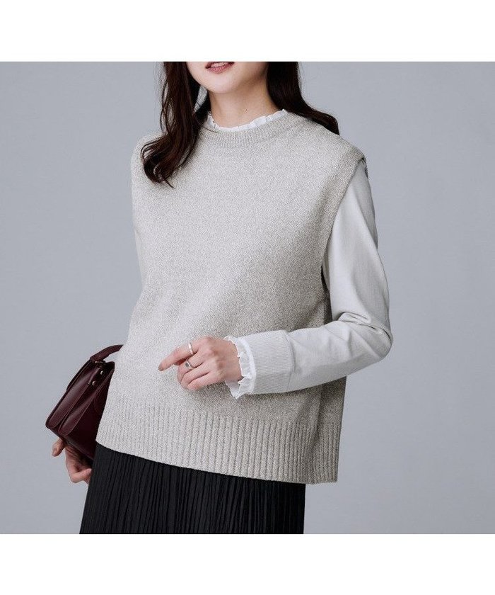 【アンタイトル/UNTITLED】の【重ね着レイヤードに】杢調ニットベスト インテリア・キッズ・メンズ・レディースファッション・服の通販 founy(ファニー) https://founy.com/ ファッション Fashion レディースファッション Fashion for Women アウター Coat / Outerwear Collection トップス・カットソー Cut & Sew Tops ニット Knit Tops & Sweaters ベスト&ジレ / 重ね着スタイル Vests & Gilets インナー Innerwear 秋 Autumn シルク Silk, 100% Silk スマート Smart, Elegant ツイード Twill, Twill Weave トレンド Trend, Trending Now 長袖 Long Sleeve, Full Sleeve バランス Balance, Style Balance ベスト Vest, Waistcoat ベーシック Basic, Essential ボトム Bottoms, Lower Wear 半袖 Short Sleeve, Half Sleeve おすすめ Recommended / Our Picks 夏 Summer |ID: prp329100004745526 ipo3291000000034307166