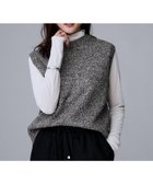 【アンタイトル/UNTITLED】の【重ね着レイヤードに】杢調ニットベスト ブラック|ID: prp329100004745526 ipo3291000000034670067