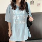 【ミニミニストア/miniministore】のロング ロゴtシャツ レディース 半袖 薄ブルー|ID: prp329100004745861 ipo3291000000034310515