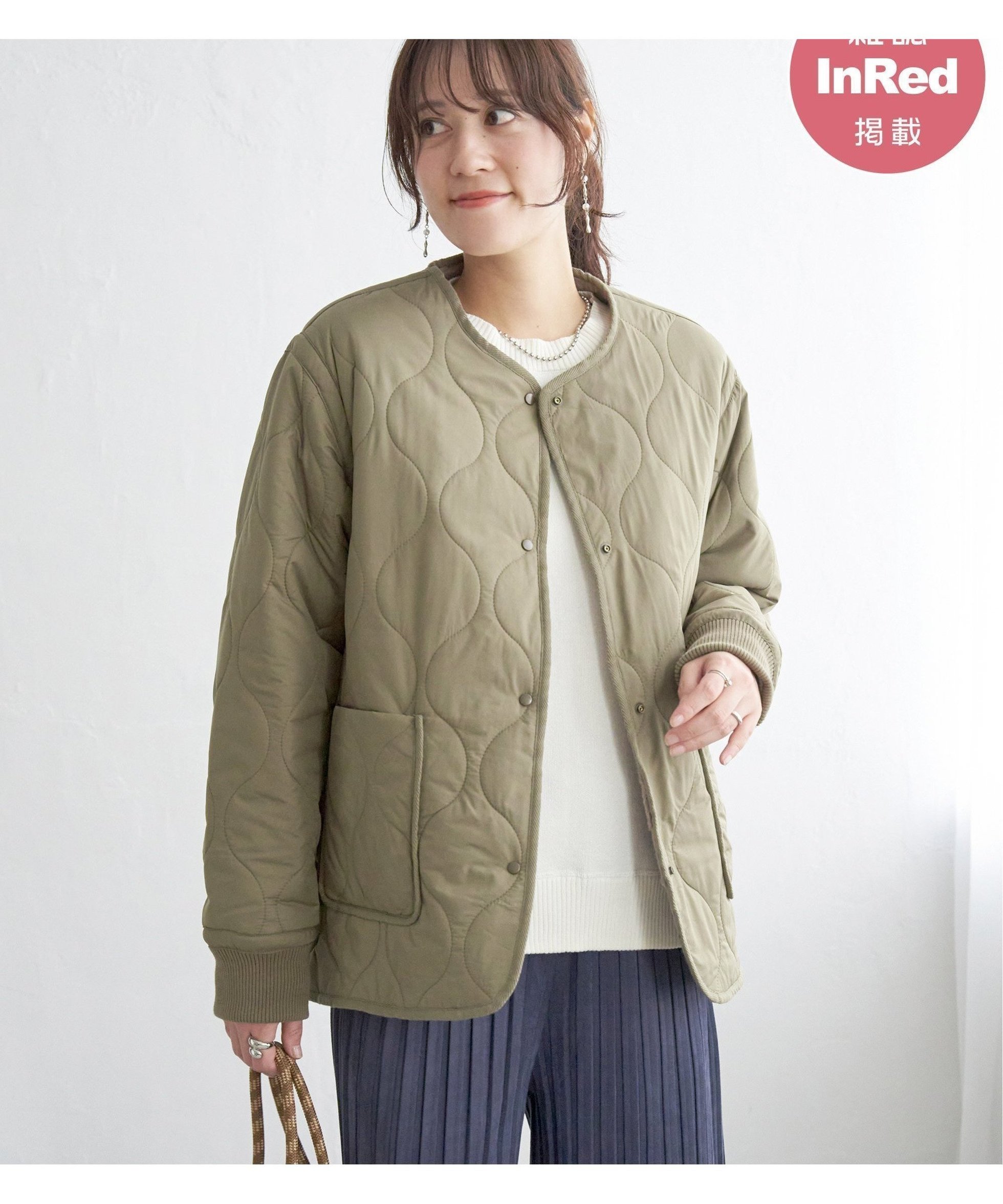 【イッカ/ikka】の【雑誌InRed12月号掲載】キルトファーリバーシブルブルゾン【2WAY/親子コーデ】 インテリア・キッズ・メンズ・レディースファッション・服の通販 founy(ファニー) 　雑誌掲載アイテム　Magazine Picks & Fashion Features　ファッション雑誌　Fashion Magazines　インレッド　InRed　ファッション　Fashion　レディースファッション　Fashion for Women　アウター　Coat / Outerwear Collection　ブルゾンジャケット・スポーティアウター　Blouson Jackets　キルト　Quilt, Quilted Fabric　今季　This Season, Current Season　12月号　December Issue　ショート　Short, Short Length　雑誌　Magazine, Fashion Magazine　タフタ　Taffeta, Structured Fabric　フェイクファー　Faux Fur, Imitation Fur　防寒　Cold Protection, Winter-Ready　ミドル　Middle Length, Mid Height　リバーシブル　Reversible, Two-Sided　A/W・秋冬　Autumn/Winter　おすすめ　Recommended / Our Picks　カーキ|ID: prp329100004745881 ipo3291000000034487255