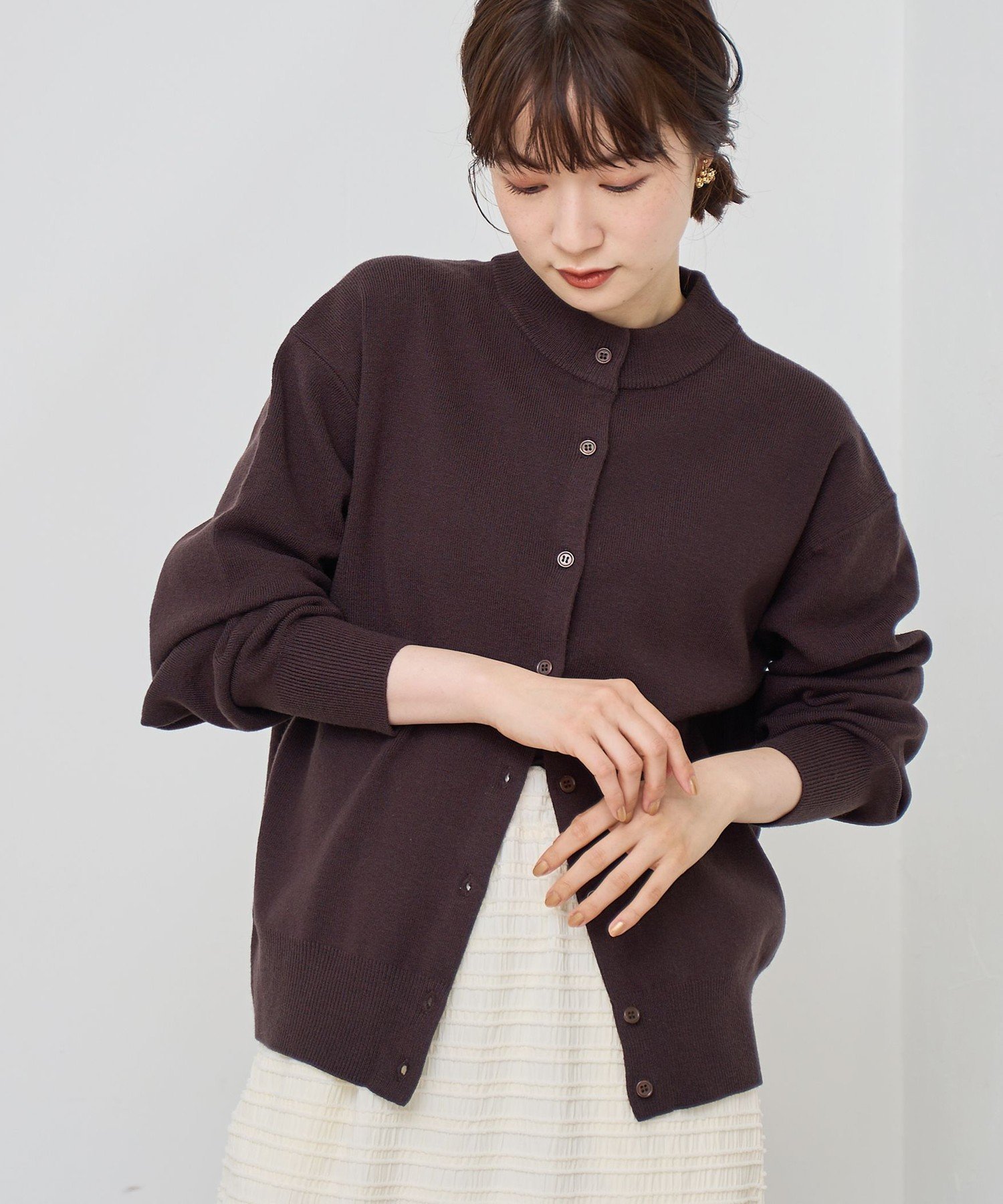 【コーエン/COEN】のモチモチモックネック ウォッシャブルニットカーディガン インテリア・キッズ・メンズ・レディースファッション・服の通販 founy(ファニー) ファッション Fashion レディースファッション Fashion for Women トップス・カットソー Cut & Sew Tops ニット Knit Tops & Sweaters カーディガン・羽織り Layered Style Cardigans インナー Innerwear 洗える Machine Washable カーディガン Cardigan, Knitwear コンパクト Compact, Small Size シンプル Simple, Minimal スニーカー Sneakers, Trainers ハイネック High Neck, Mock Neck ビスチェ Bustier, Corset Top ベーシック Basic, Essential ポケット Pocket, Pocket Detail モックネック Mock Neck, Short Turtleneck おすすめ Recommended / Our Picks エレガント 上品 Elegant MD.BROWN|ID: prp329100004745894 ipo3291000000034728257