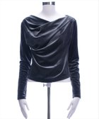 【クリア/clear】のベロアドレープトップス CGY|ID: prp329100004745941 ipo3291000000034383168