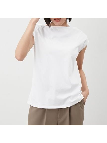 【ミラオーウェン/Mila Owen】のボートネックシルケットカットプルオーバー 人気、トレンドファッション・服の通販 founy(ファニー) 　ファッション　Fashion　レディースファッション　Fashion for Women　トップス・カットソー　Cut & Sew Tops　カジュアルプルオーバー・ニットトップス　Pullovers & Knit Tops / Casual Pullovers　ウォッシャブル　Machine Washable　カットソー　Cut and Sewn Top　ショルダー　Shoulder, Shoulder Strap　シルク　Silk, 100% Silk　シルケット　Silket, Silky Cotton　スマート　Smart, Elegant　スリーブ　Sleeve, Long Sleeve / Short Sleeve　トレンド　Trend, Trending Now　ドレープ　Drape, Draping Fabric　フレンチ　French, French Style　ラグジュアリー　Luxury, Elegant　ワンショル　One Shoulder, Asymmetrical　エレガント 上品　Elegant　 other-1|ID: prp329100004745946 ipo3291000000035186754