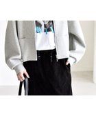 【シップス フォー ウィメン/SHIPS】のquaranciel 洗濯機可能 ポンチ ロゴプリント スウェット ジップ ブルゾン カーディガン ライトグレー系|ID: prp329100004745947 ipo3291000000035308936