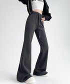 【ミニミニストア/miniministore】のフレアパンツ レディース 美脚 脚長 チャコールグレー|ID: prp329100004745986 ipo3291000000034311632
