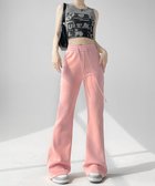 【ミニミニストア/miniministore】のフレアパンツ レディース 美脚 脚長 ピンク|ID: prp329100004745986 ipo3291000000034311637