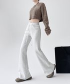 【ミニミニストア/miniministore】のフレアパンツ レディース 美脚 脚長 ストーン|ID: prp329100004745986 ipo3291000000034311639