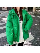 【ミニミニストア/miniministore】の中綿フェイクダウンジャケット フード付き グリーン|ID: prp329100004745991 ipo3291000000034311662