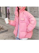 【ミニミニストア/miniministore】の中綿フェイクダウンジャケット フード付き ピンク|ID: prp329100004745991 ipo3291000000034311663