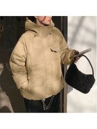 【ミニミニストア/miniministore】の中綿フェイクダウンジャケット フード付き ベージュ|ID: prp329100004745991 ipo3291000000034311665