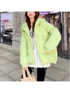 【ミニミニストア/miniministore】の中綿フェイクダウンジャケット フード付き ミントグリーン|ID: prp329100004745991 ipo3291000000034311666