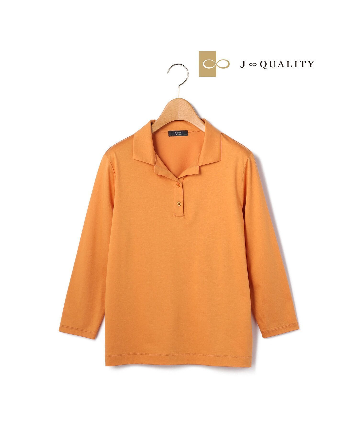 【キース/KEITH】の【J∞QUALITY 】アリオリティ天竺カットソー インテリア・キッズ・メンズ・レディースファッション・服の通販 founy(ファニー)  ファッション Fashion レディースファッション Fashion for Women トップス・カットソー Cut & Sew Tops カットソー・ベーシックTシャツ Cut-and-Sewn Tops / Stretch Tees & Basics なめらか Smooth, Silky Texture カットソー Cut and Sewn Top 長袖 Long Sleeve, Full Sleeve オレンジ|ID: prp329100004746048 ipo3291000000034312043