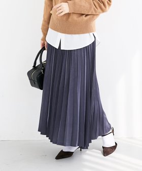 【ルクールブラン/le.coeur blanc】のマロンサテン変形プリーツスカート 人気、トレンドファッション・服の通販 founy(ファニー) ファッション Fashion レディースファッション Fashion for Women スカート Skirts プリーツスカート / 上品フェミニンスタイル Pleated Skirts おすすめ Recommended / Our Picks サテン Satin, Glossy Fabric ジャケット Jacket, Outerwear スウェット / スエット Sweatshirt, Sweatwear ダウン Down, Puffer プリーツ Pleats, Pleated |ID:prp329100004746103