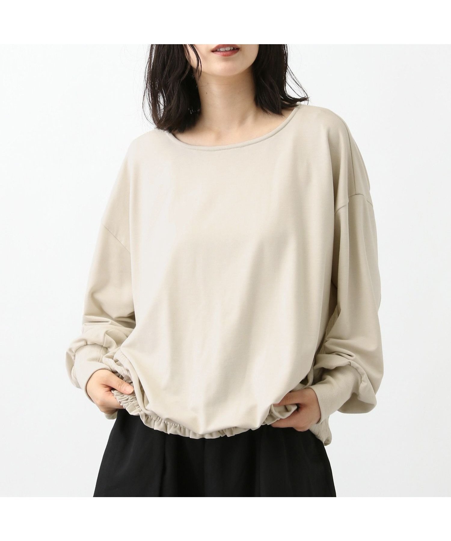 【スタディオ クリップ/studio CLIP】の《natural by clip》ドッキングバルーンプルオーバー 人気、トレンドファッション・服の通販 founy(ファニー)  ファッション Fashion レディースファッション Fashion for Women トップス・カットソー Cut & Sew Tops カジュアルプルオーバー・ニットトップス Pullovers & Knit Tops / Casual Pullovers おすすめ Recommended / Our Picks カットソー Cut and Sewn Top ギャザー Gathered, Ruffled ストライプ Stripe, Striped Pattern ストレート Straight, Straight Cut デニム Denim, Jeans Material ドッキング Docking, Mixed Material フォルム Silhouette, Form ボトム Bottoms, Lower Wear  other-1|ID: prp329100004746194 ipo3291000000034375578