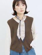 【サマンサモスモス/Samansa Mos2】のバンダナ付きニットベスト ブラウン|ID: prp329100004746213 ipo3291000000034312772
