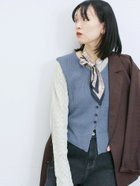 【サマンサモスモス/Samansa Mos2】のバンダナ付きニットベスト ブルー|ID: prp329100004746213 ipo3291000000034312777