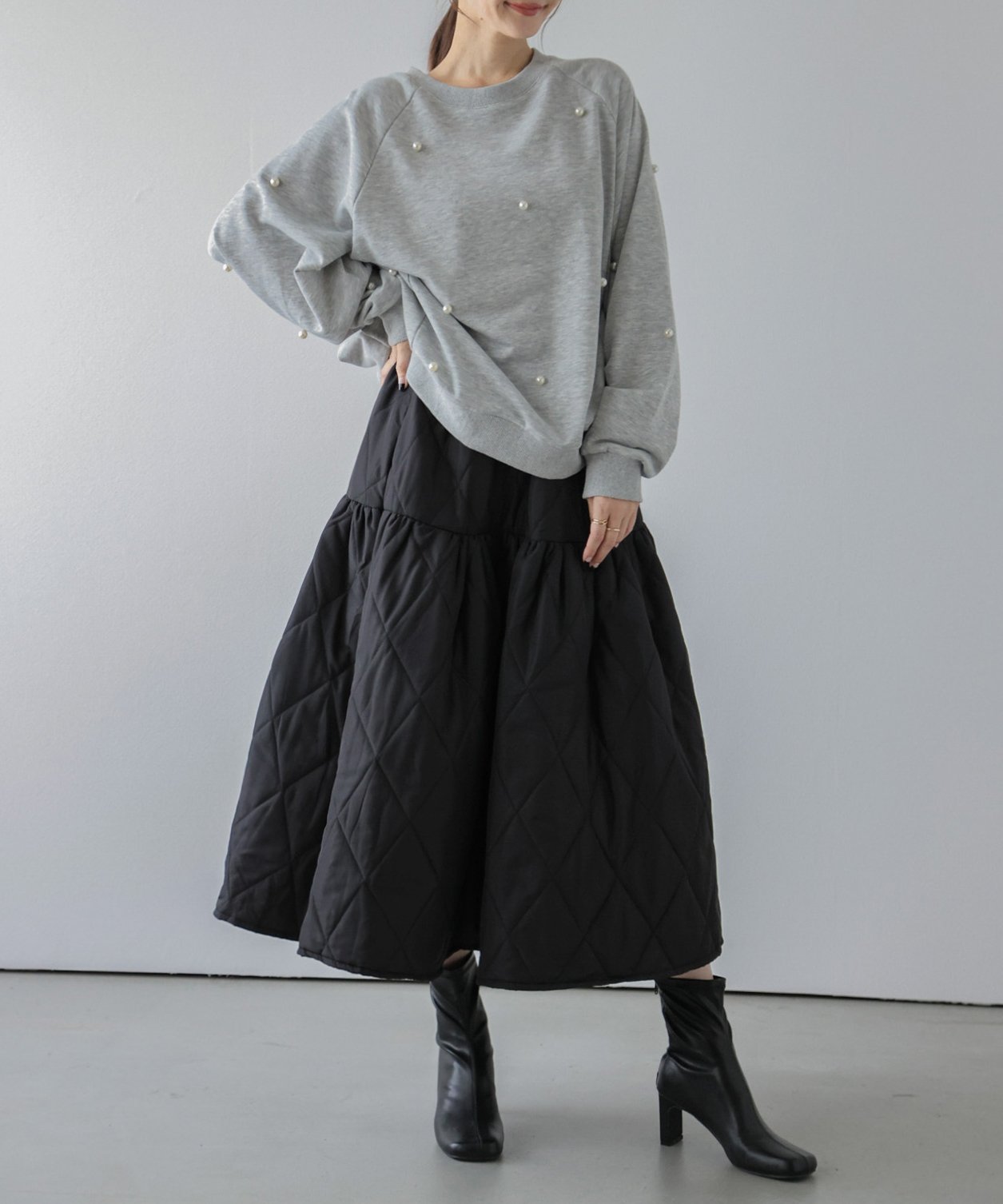 【ラジュール/Lajour】のキルティングスカート インテリア・キッズ・メンズ・レディースファッション・服の通販 founy(ファニー) ファッション Fashion レディースファッション Fashion for Women スカート Skirts キルティング Quilted, Quilting ブラック|ID: prp329100004746230 ipo3291000000034561317