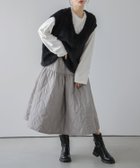 【ラジュール/Lajour】のキルティングスカート グレー|ID: prp329100004746230 ipo3291000000034561319