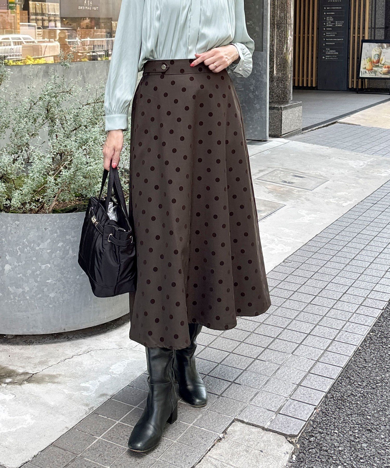 【ノーリーズ/NOLLEY'S】のドットフロッキープリントスカート 人気、トレンドファッション・服の通販 founy(ファニー) 　ファッション　Fashion　レディースファッション　Fashion for Women　スカート　Skirts　チェック　Check, Plaid, Tartan　ツイル　Twist, Twisted Detail　フレア　Flare, Flared　メタル　Metal, Metal Parts　A/W・秋冬　Autumn/Winter　おすすめ　Recommended / Our Picks　エレガント 上品　Elegant　2025年　2025　2025-2026秋冬・A/W　Autumn/Winter 2025–26 AW25–26　 other-1|ID: prp329100004746233 ipo3291000000034312887