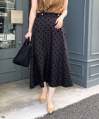 【ノーリーズ/NOLLEY'S】のドットフロッキープリントスカート 人気、トレンドファッション・服の通販 founy(ファニー) ファッション Fashion レディースファッション Fashion for Women スカート Skirts チェック Check, Plaid, Tartan ツイル Twist, Twisted Detail フレア Flare, Flared メタル Metal, Metal Parts A/W・秋冬 Autumn/Winter おすすめ Recommended / Our Picks エレガント 上品 Elegant 2025年 2025 2025-2026秋冬・A/W Autumn/Winter 2025–26 AW25–26 thumbnail ブラック系その他|ID: prp329100004746233 ipo3291000000034312892
