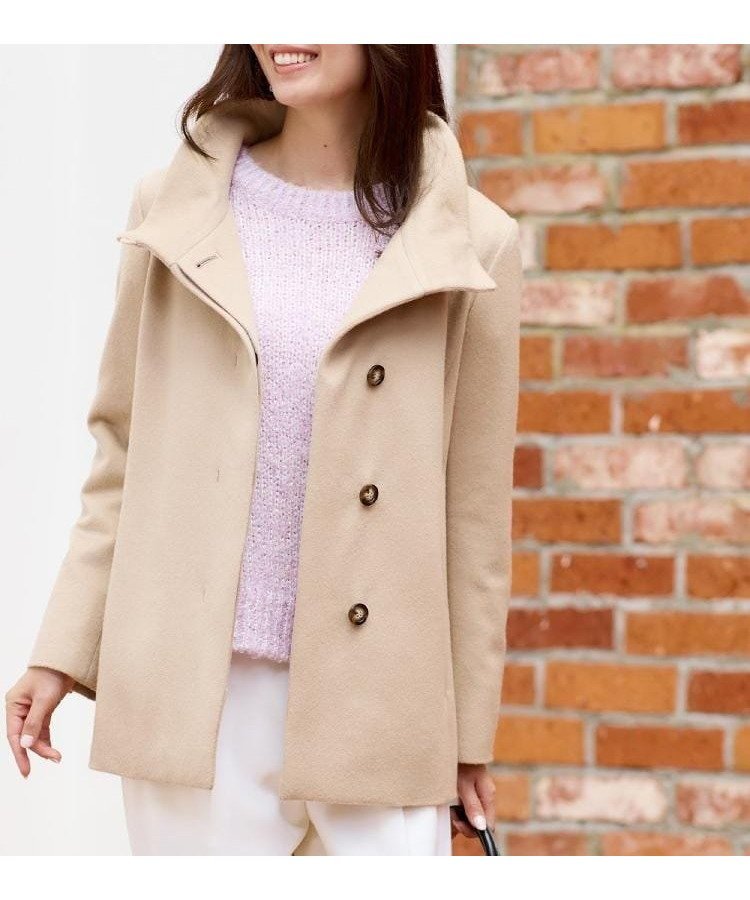 【リフレクト/Reflect】の【衿が顔に当たらない◎】スタンドネックミドルコート インテリア・キッズ・メンズ・レディースファッション・服の通販 founy(ファニー) 　ファッション　Fashion　レディースファッション　Fashion for Women　アウター　Coat / Outerwear Collection　コート・ロングコート・ピーコート　Long Coats, Peacoats & More　アンゴラ　Angora Knitwear　シェイプ　Shape, Slim Fit　スマート　Smart, Elegant　ポケット　Pocket, Pocket Detail　エレガント 上品　Elegant　定番　Standard, Basic Item　ベージュ|ID: prp329100004746295 ipo3291000000034518111