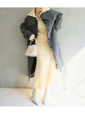 【フレイ アイディー/FRAY I.D】のバルマカンロングコート 人気、トレンドファッション・服の通販 founy(ファニー) ファッション Fashion レディースファッション Fashion for Women アウター Coat / Outerwear Collection コート・ロングコート・ピーコート Long Coats, Peacoats & More シンプル Simple, Minimal ストレート Straight, Straight Cut スマート Smart, Elegant ベーシック Basic, Essential モダン Modern, Contemporary ロング Long, Long-Length |ID:prp329100004746299