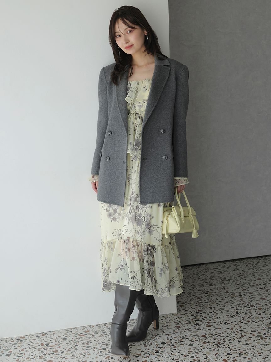 【スナイデル/SNIDEL】のテーラーリバージャケット 人気、トレンドファッション・服の通販 founy(ファニー) 　ファッション　Fashion　レディースファッション　Fashion for Women　アウター　Coat / Outerwear Collection　レディースジャケット・軽アウター　Jackets　ウェーブ　Wavy Pattern　ストレート　Straight, Straight Cut　スマート　Smart, Elegant　ダブル　Double, Double-Breasted　トレンド　Trend, Trending Now　フラップ　Flap, Flap Pocket　ポケット　Pocket, Pocket Detail　おすすめ　Recommended / Our Picks　 other-1|ID: prp329100004746404 ipo3291000000034313796