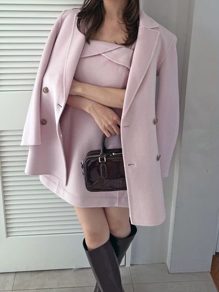 【スナイデル/SNIDEL】のテーラーリバージャケット インテリア・キッズ・メンズ・レディースファッション・服の通販 founy(ファニー) 　ファッション　Fashion　レディースファッション　Fashion for Women　アウター　Coat / Outerwear Collection　レディースジャケット・軽アウター　Jackets　ウェーブ　Wavy Pattern　ストレート　Straight, Straight Cut　スマート　Smart, Elegant　ダブル　Double, Double-Breasted　トレンド　Trend, Trending Now　フラップ　Flap, Flap Pocket　ポケット　Pocket, Pocket Detail　おすすめ　Recommended / Our Picks　PNK[066]|ID: prp329100004746404 ipo3291000000034313799