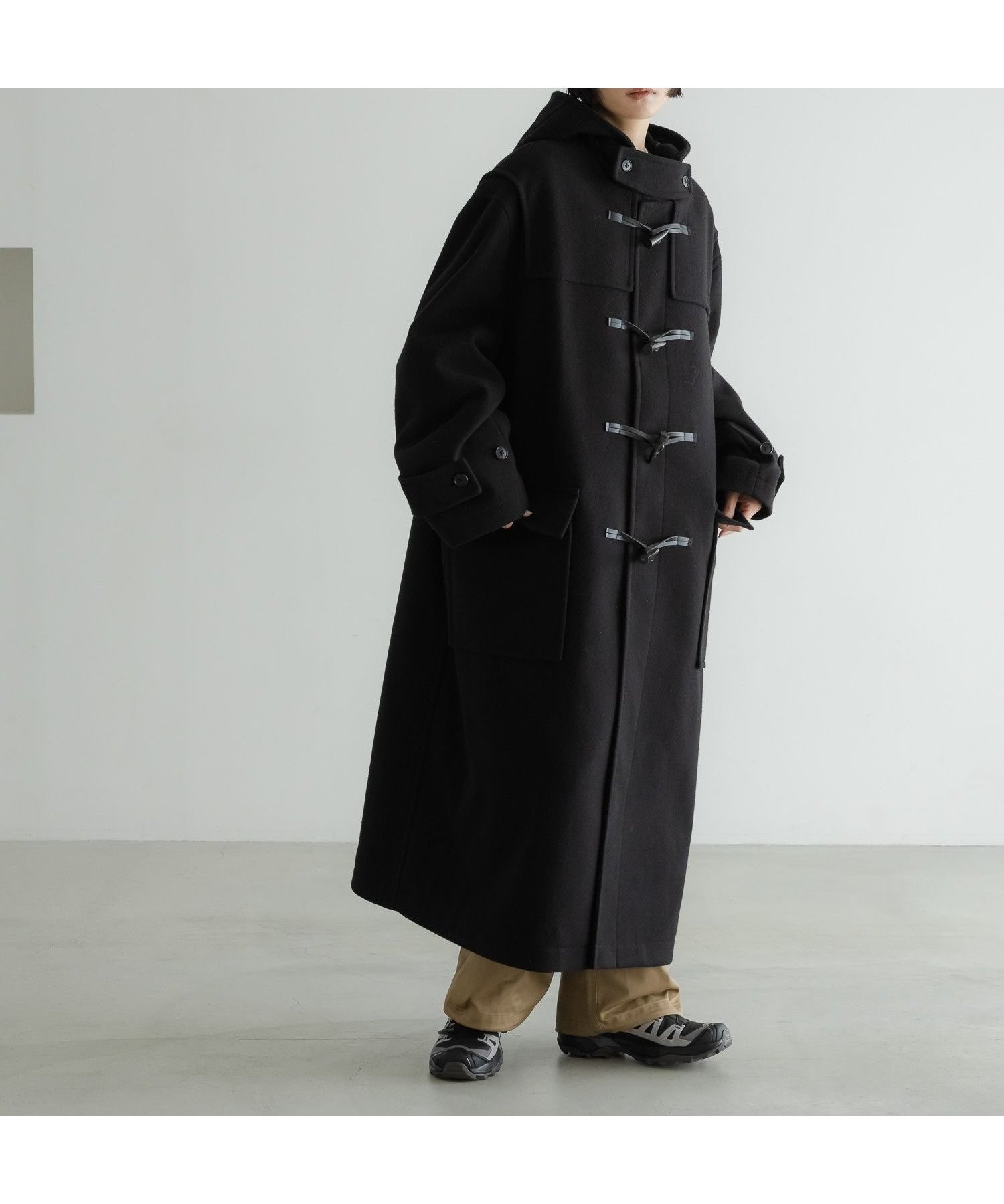 【ローリーズファーム/LOWRYS FARM】のWフェイスダッフルコート インテリア・キッズ・メンズ・レディースファッション・服の通販 founy(ファニー)  ファッション Fashion レディースファッション Fashion for Women アウター Coat / Outerwear Collection コート・ロングコート・ピーコート Long Coats, Peacoats & More ダッフルコート Duffle Coats ダッフルコート Duffle Coat, Toggle Coat ドレープ Drape, Draping Fabric フェイス Face, Facial Design ベーシック Basic, Essential ロング Long, Long-Length ブラック09|ID: prp329100004746472 ipo3291000000034382364