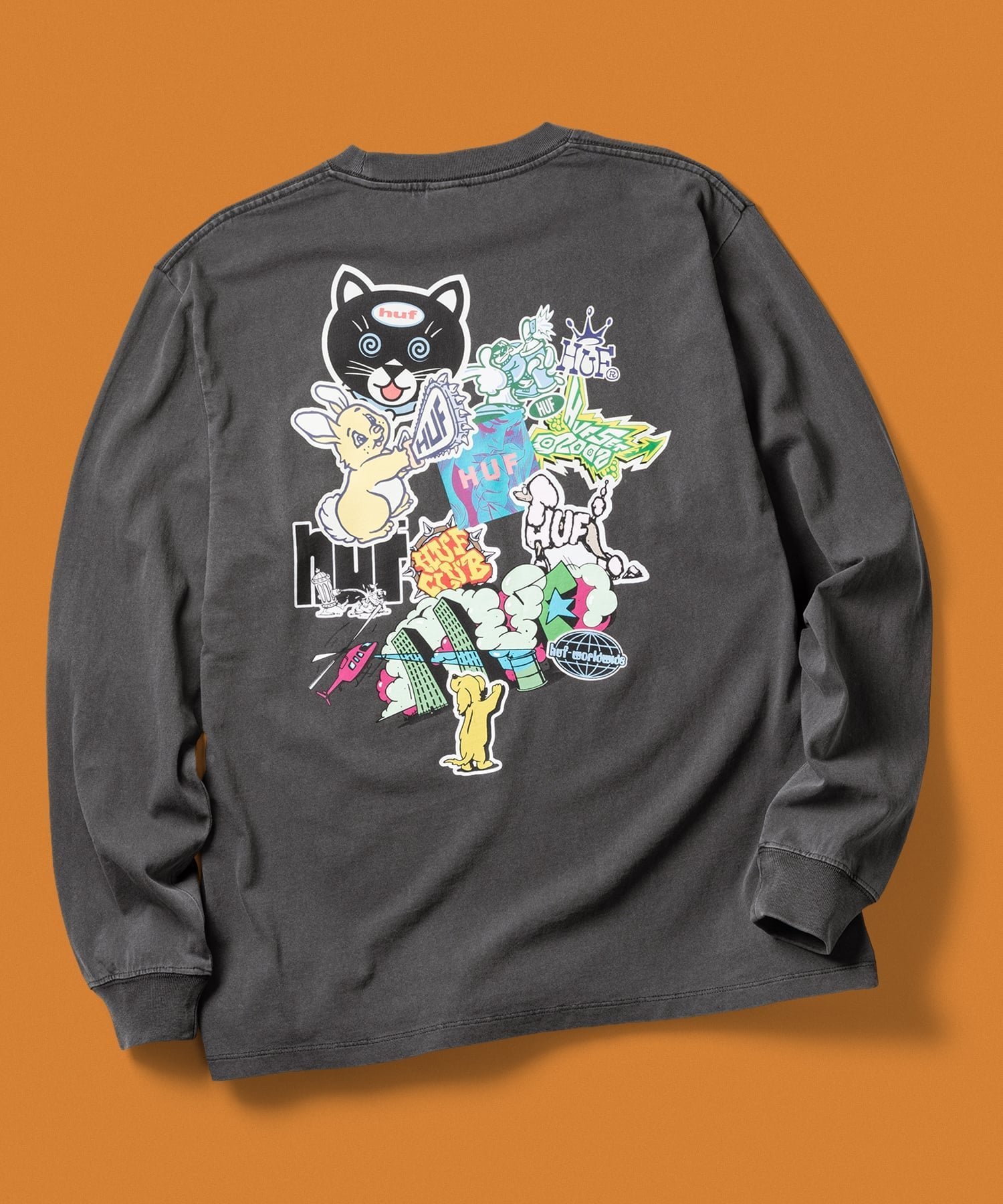 【ハフ/HUF】のSTICKER LS TEE / HUF ハフ Tシャツ ロンT 人気、トレンドファッション・服の通販 founy(ファニー) 　ファッション　Fashion　レディースファッション　Fashion for Women　トップス・カットソー　Cut & Sew Tops　シャツ・ブラウス・オフィスカジュアル　Elegant Blouses & Button-Ups　ロングTシャツ・Tシャツ　Longline T-Shirts & Tees　グラフィック　Graphic, Graphic Design　シンプル　Simple, Minimal　定番　Standard, Basic Item　長袖　Long Sleeve, Full Sleeve　プリーツ　Pleats, Pleated　ベスト　Vest, Waistcoat　リバーシブル　Reversible, Two-Sided　おすすめ　Recommended / Our Picks　 other-1|ID: prp329100004746525 ipo3291000000034994260