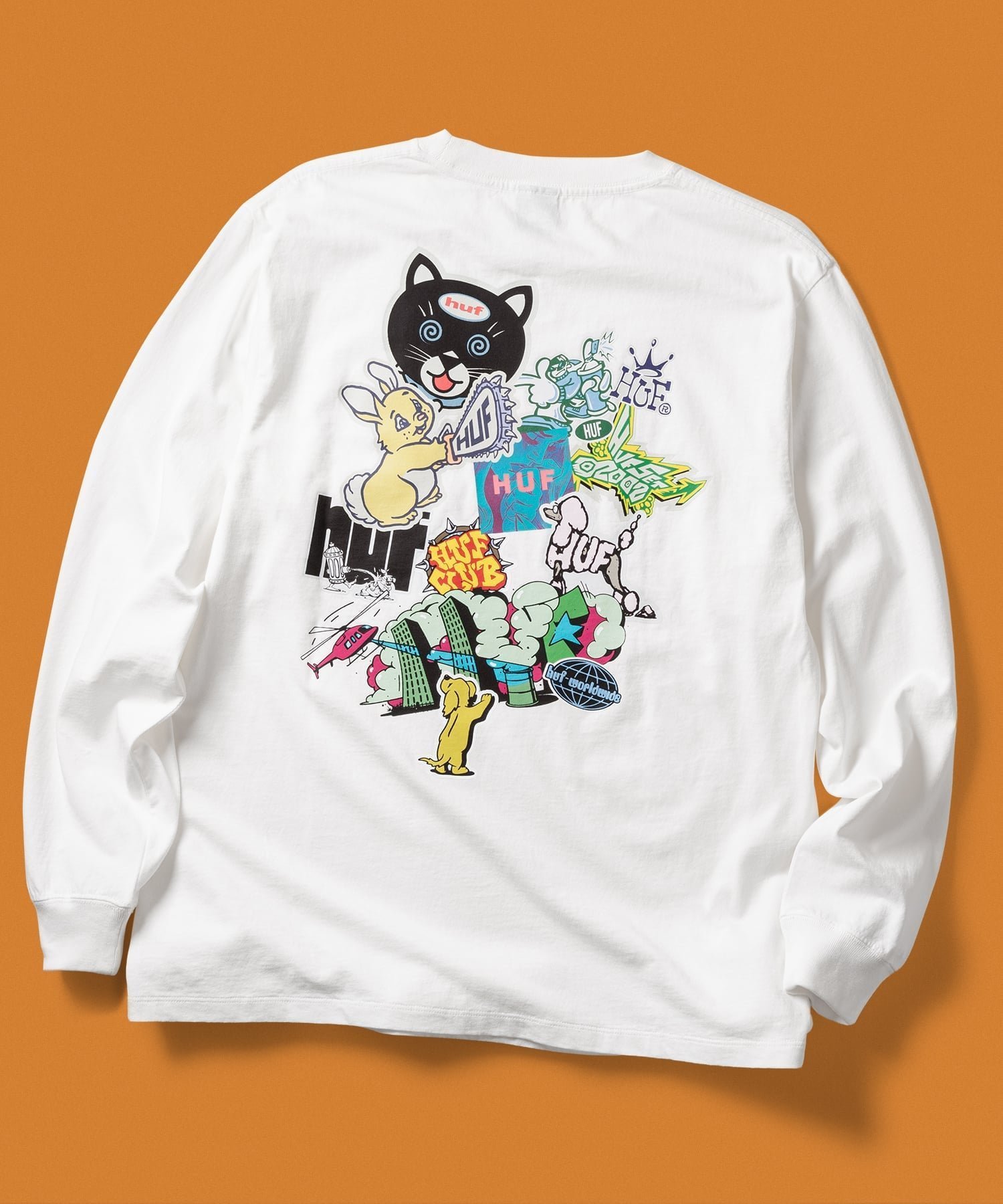 【ハフ/HUF】のSTICKER LS TEE / HUF ハフ Tシャツ ロンT インテリア・キッズ・メンズ・レディースファッション・服の通販 founy(ファニー) 　ファッション　Fashion　レディースファッション　Fashion for Women　トップス・カットソー　Cut & Sew Tops　シャツ・ブラウス・オフィスカジュアル　Elegant Blouses & Button-Ups　ロングTシャツ・Tシャツ　Longline T-Shirts & Tees　グラフィック　Graphic, Graphic Design　シンプル　Simple, Minimal　定番　Standard, Basic Item　長袖　Long Sleeve, Full Sleeve　プリーツ　Pleats, Pleated　ベスト　Vest, Waistcoat　リバーシブル　Reversible, Two-Sided　おすすめ　Recommended / Our Picks　WHITE|ID: prp329100004746525 ipo3291000000034994263