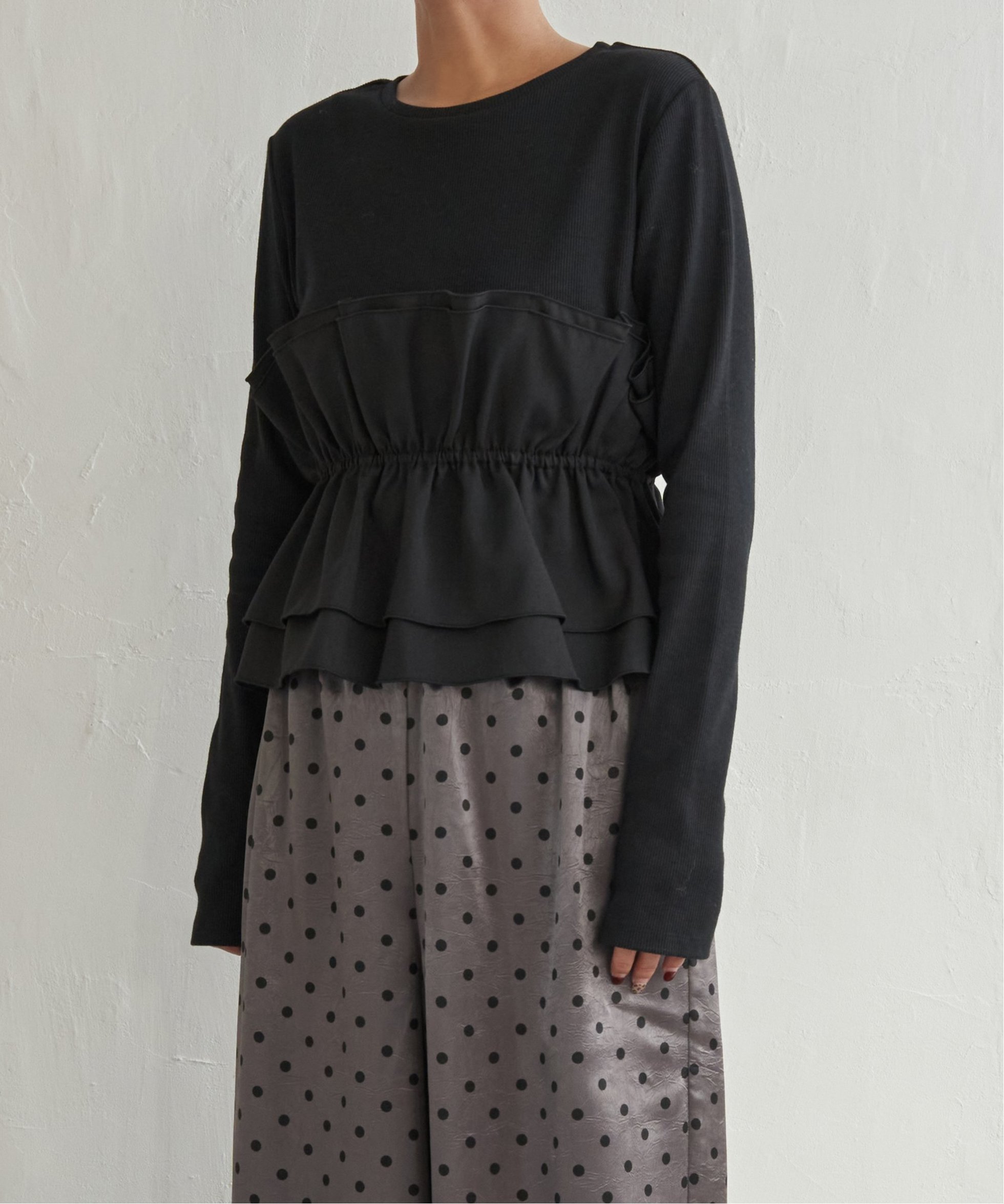 【ノッチ/notch】のビスチェ風レイヤードロンT インテリア・キッズ・メンズ・レディースファッション・服の通販 founy(ファニー) ファッション Fashion レディースファッション Fashion for Women トップス・カットソー Cut & Sew Tops ロングTシャツ・Tシャツ Longline T-Shirts & Tees ビスチェ Bustiers & Corset Tops / Layered Bustier Style ショート Short, Short Length トレンド Trend, Trending Now バランス Balance, Style Balance ビスチェ Bustier, Corset Top フリル Frill, Ruffle ベーシック Basic, Essential ボトム Bottoms, Lower Wear ワイド Wide, Wide Fit おすすめ Recommended / Our Picks ブラック|ID: prp329100004746532 ipo3291000000034486067