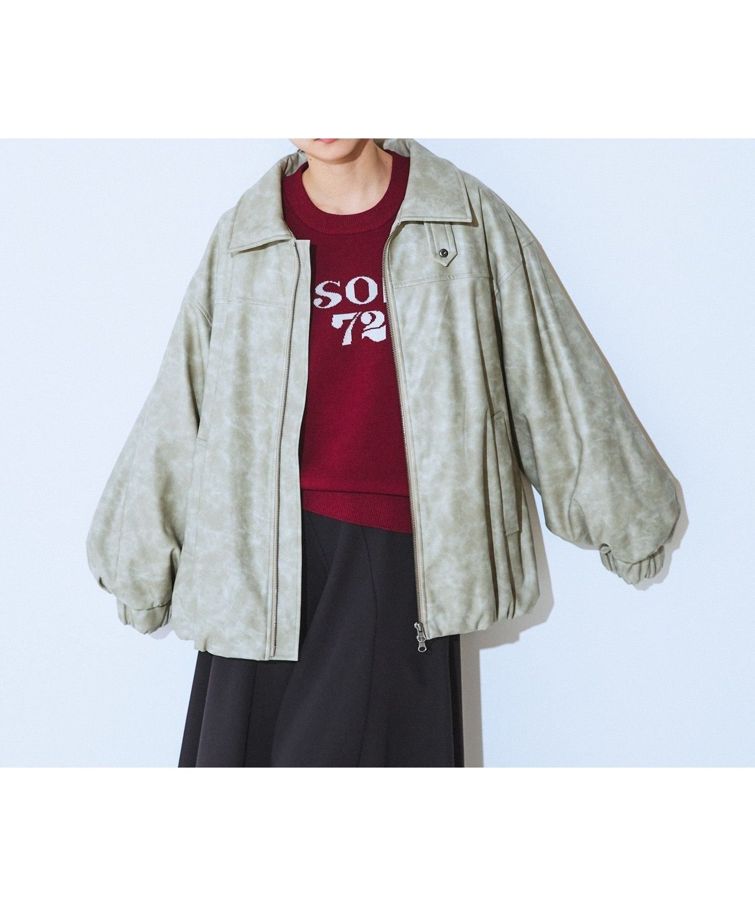 【ジーナシス/JEANASiS】のヴィンテージレザーパファーブルゾン【中綿入りで冬の防寒も◎】 インテリア・キッズ・メンズ・レディースファッション・服の通販 founy(ファニー) 　ファッション　Fashion　レディースファッション　Fashion for Women　アウター　Coat / Outerwear Collection　ブルゾンジャケット・スポーティアウター　Blouson Jackets　トップス・カットソー　Cut & Sew Tops　ベスト&ジレ / 重ね着スタイル　Vests & Gilets　ヴィンテージ　Vintage Style　ギャザー　Gathered, Ruffled　スタンド　Stand Collar, Upright Stand　チェック　Check, Plaid, Tartan　デニム　Denim, Jeans Material　フェミニン　Feminine, Girly　ブルゾン　Blouson, Bomber Jacket　プリント　Print, Printed Pattern　防寒　Cold Protection, Winter-Ready　レース　Lace, Lace Fabric　冬　Winter / This Winter　おすすめ　Recommended / Our Picks　グレージュ|ID: prp329100004746548 ipo3291000000034590843