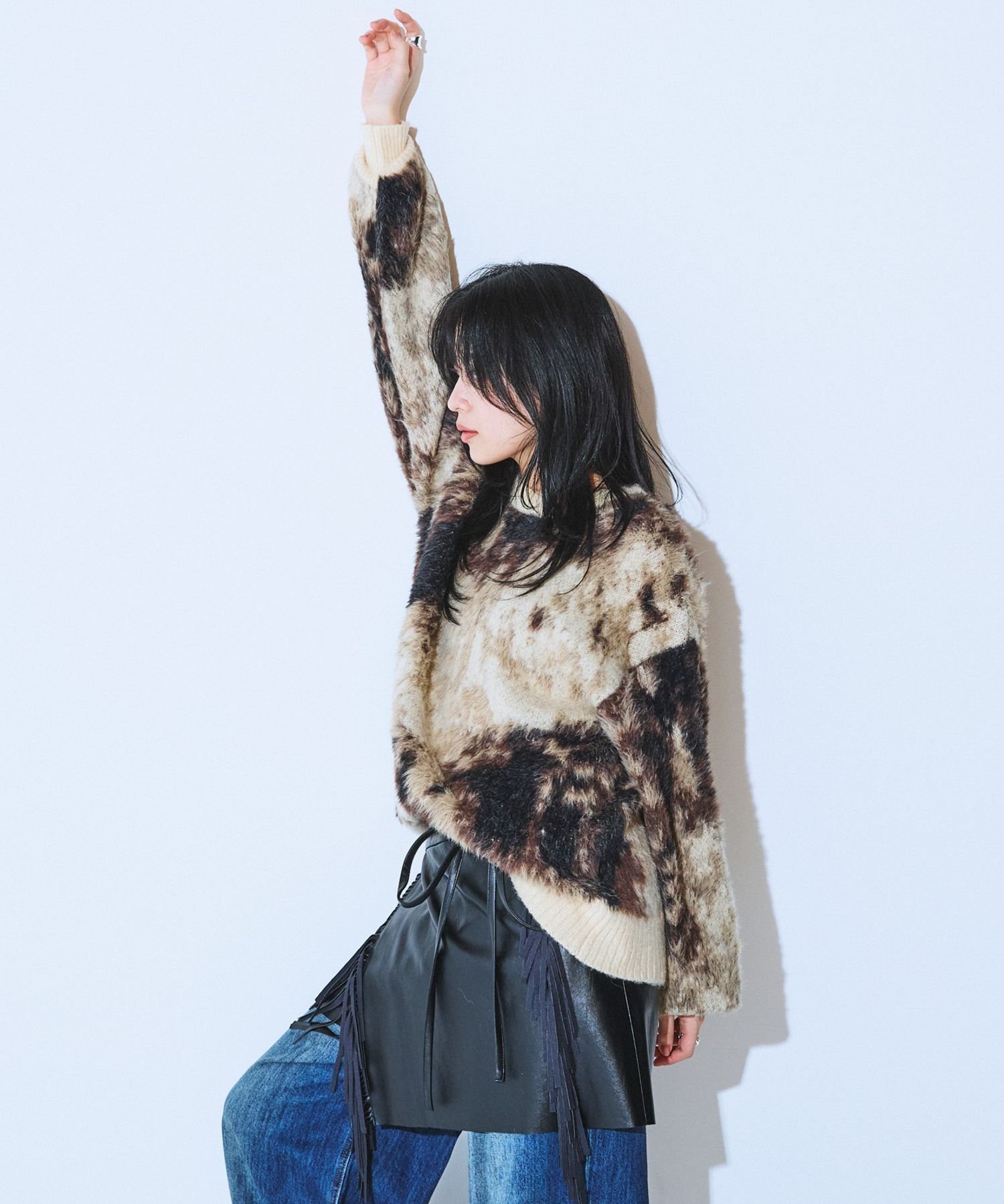 【ジーナシス/JEANASiS】のアニマルライクパターンプルオーバー インテリア・キッズ・メンズ・レディースファッション・服の通販 founy(ファニー) 　ファッション　Fashion　レディースファッション　Fashion for Women　トップス・カットソー　Cut & Sew Tops　カジュアルプルオーバー・ニットトップス　Pullovers & Knit Tops / Casual Pullovers　なめらか　Smooth, Silky Texture　ボトム　Bottoms, Lower Wear　ワイド　Wide, Wide Fit　ブラウン系その他|ID: prp329100004746610 ipo3291000000034672573