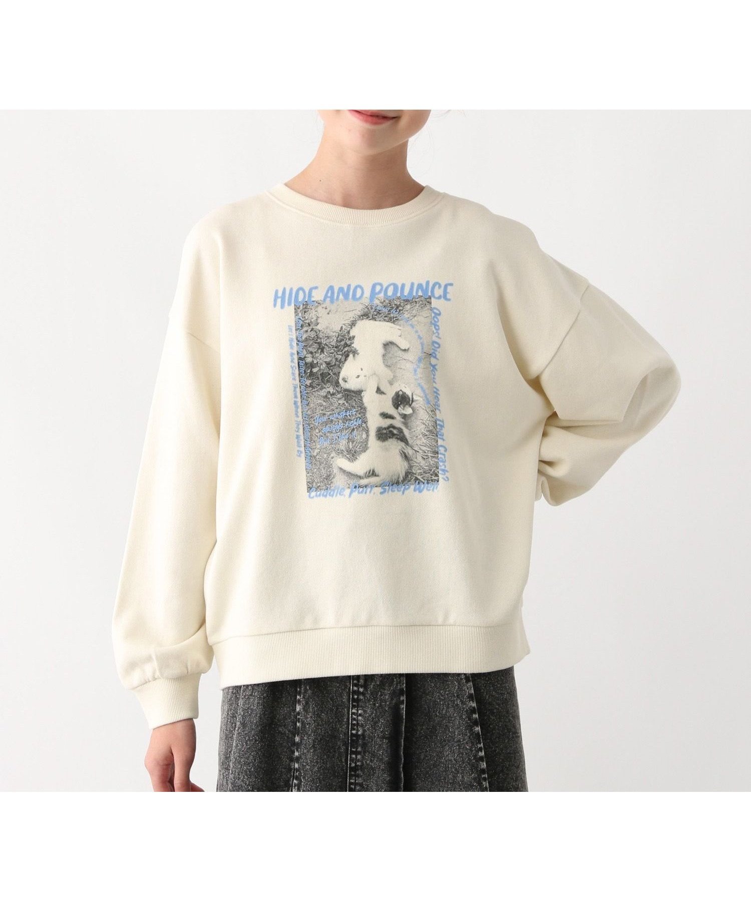 【グローバルワーク/GLOBAL WORK / KIDS】のヘビロテスウェットワイド長袖/キッズ/579710 インテリア・キッズ・メンズ・レディースファッション・服の通販 founy(ファニー)  ファッション Fashion キッズファッション Fashion for Kids グラデーション Gradient, Ombre スウェット / スエット Sweatshirt, Sweatwear ボトム Bottoms, Lower Wear ヴィンテージ Vintage Style 定番 Standard, Basic Item 猫 Cat, Kitty 長袖 Long Sleeve, Full Sleeve アイボリー06|ID: prp329100004746638 ipo3291000000034316496