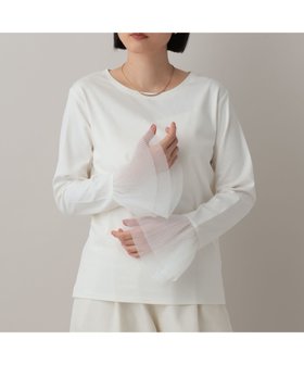 【アパートバイローリーズ/apart by lowrys】のソデチュールプリーツプルオーバー_長袖 人気、トレンドファッション・服の通販 founy(ファニー) ファッション Fashion レディースファッション Fashion for Women トップス・カットソー Cut & Sew Tops カジュアルプルオーバー・ニットトップス Pullovers & Knit Tops / Casual Pullovers インナー Innerwear カットソー Cut and Sewn Top カーディガン Cardigan, Knitwear ジャケット Jacket, Outerwear チュール Tulip, Tulip Motif トレンド Trend, Trending Now プリーツ Pleats, Pleated A/W・秋冬 Autumn/Winter 長袖 Long Sleeve, Full Sleeve |ID:prp329100004746644