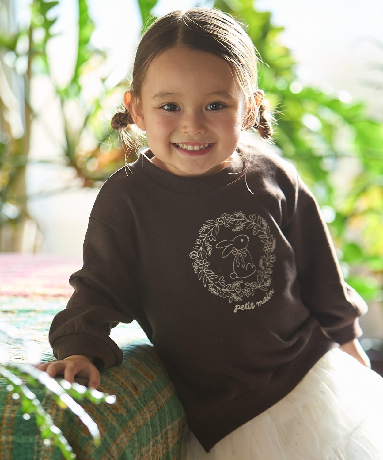 【ナルミヤ オンライン/NARUMIYA ONELINE / KIDS】の【プティプラ】GIRLSトレーナー インテリア・キッズ・メンズ・レディースファッション・服の通販 founy(ファニー) 　ファッション　Fashion　キッズファッション　Fashion for Kids　おすすめ　Recommended / Our Picks　シンプル　Simple, Minimal　トレーナー　Sweatshirt, Trainer　ポケット　Pocket, Pocket Detail　モチーフ　Motif, Design Theme　コゲ茶|ID: prp329100004746684 ipo3291000000035158241