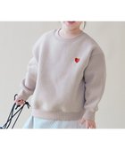 【デビロック/devirock / KIDS】のスフレスウェット ワンポイント刺繍 裏起毛 トレーナー トレーナー トップス 25AW 033-ハート-ピンクベージュ|ID: prp329100004746703 ipo3291000000034773676