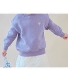 【デビロック/devirock / KIDS】のスフレスウェット ワンポイント刺繍 裏起毛 トレーナー トレーナー トップス 25AW 032-ハート-Gパープル|ID: prp329100004746703 ipo3291000000035158441