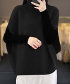 【ミニミニストア/miniministore】のニットベスト ジレ タートルネック重ね着 ブラック|ID: prp329100004746712 ipo3291000000034317597