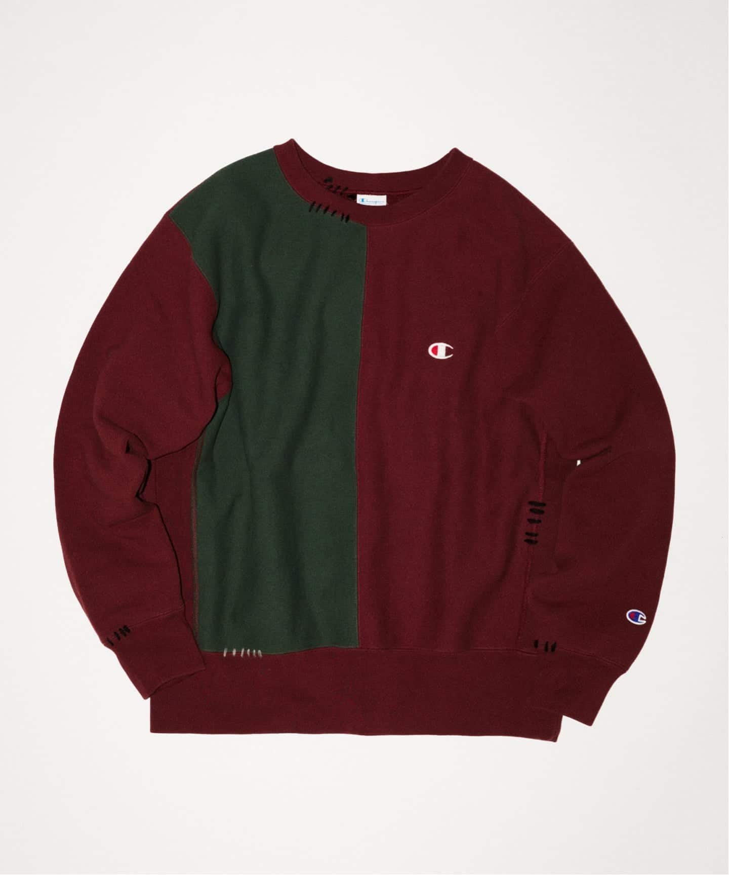 【ジャーナルスタンダード/JOURNAL STANDARD / MEN】のCHAMPION / チャンピオン 別注 ハンド ステッチ クルー スウェット インテリア・キッズ・メンズ・レディースファッション・服の通販 founy(ファニー)  ファッション Fashion メンズファッション Fashion for Men スウェット / スエット Sweatshirt, Sweatwear スタンダード Standard, Basic スポーツ Sports, Activewear 定番 Standard, Basic Item ニューヨーク New York, NYC Style ハンド Hand, Handmade 別注 Limited Edition, Custom Order ボルドー|ID: prp329100004746771 ipo3291000000034318266